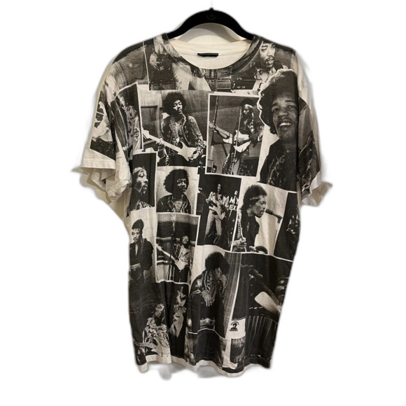 Jimi Hendrix Black White Graphic Photos T Shirt Tee Top Mens Size Large - Picture 2 of 7